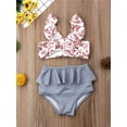 thumbnail image 3 of Licupiee Toddler Baby Girl Leopard Swimwear Bathing Suit Bikini Outfits Swimsuit Set, 3 of 6