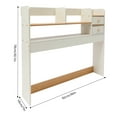 thumbnail image 2 of Desktop Storage Organizer 36*7*30.7in 2 Tiers 2 Drawers Desktop Bookshelf,  Modern White Bookshelf with 2 Drawers, 2 of 20