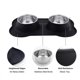 thumbnail image 3 of Benepaw Antislip Double Dog Bowl With Silicone Mat Durable Stainless Steel No Spill Pet Feeding Bowl Drinking Water Food Feeder ShopWise Round, 3 of 7