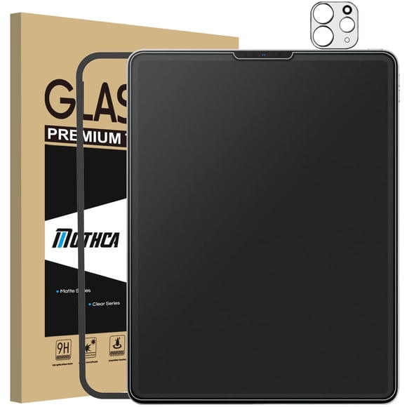 Mothca Protector De Pantalla De Vidrio Mate Para Ipad Pro De 12,9 Pulgadas De 6.A/5.A/4.A/3.A Generación (Modelos 2022/2021/2020/2018) Antideslumbrante Y Antihuellas Sin Deslumbramiento Protector Hd D