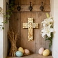 thumbnail image 6 of AURIGATE Easter Vintage Wooden Cross Wall Decor, 7.87×11.8in Printed Hanging Cross for Home Entryway & Wall Art, 6 of 6