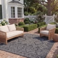 thumbnail image 3 of SAFAVIEH Courtyard Morven Geometric Indoor/Outdoor Area Rug, Black/Beige, 6'7" x 9'6", 3 of 10