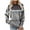Gray, variant on Aoochasliy Clothes Womens Tops Long Sleeve Shirts Spring Fall Casual Woman Skew Collar Christmas Printing Blouse Autumn Causal Pullover Tops