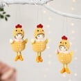 thumbnail image 5 of CoreLiving Easter Crochet Animal Hanging Ornaments Round Belly Chicken Chick Holding Egg Plush Doll for Holiday Scene Décor Positive Emotional Support Gift, 5 of 6