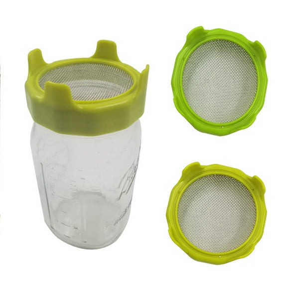 Cheers.US Bean Screen Plastic Sprouting Strainer Lids Covers Cap for Wide Mason Jar