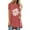 Pink, variant on WREESH Women's Round Neck Tunic Top Long Casual Printing Loose Tee for Leggings Blue