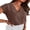 Coffee, variant on ANRABESS Women Tops Cap Sleeve Dressy Casual V Neck Shirts 2026 Summer Business Work Blouses Outfits Trendy Spring Clothing White Medium
