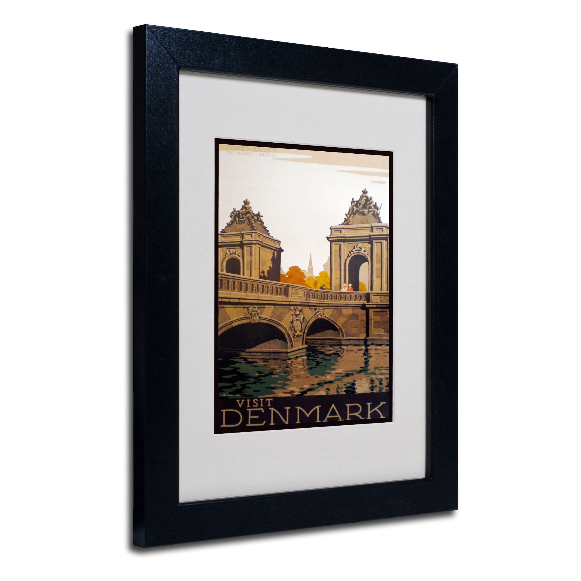 Matted art under acrylic in a wood frame