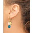 thumbnail image 3 of Sterling Silver Gold-Plated Fwc Pearl/Recon Blue Zircon Earrings (Width 9.4) (Length 41.2) - Jbsp, 3 of 5