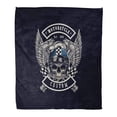 thumbnail image 1 of ASHLEIGH 58x80 inch Super Soft Throw Blanket Vintage Motorcycle Monochrome Skull Engines and Wing in Helmet Graphics Biker Home Decorative Flannel Velvet Plush Blanket, 1 of 1