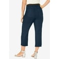 thumbnail image 2 of Jessica London Women's Plus Size Curved Hem Crop Stretch Jeans Capri Pants, 2 of 6