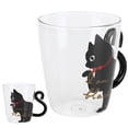 thumbnail image 4 of Fyydes Tasse pour Chat, Tasse pour Chat, Tasse à Café, Thé au Lait, Eau, Verre, Bouteille pour Enfants, Transparent, Résistant à la Chaleur, Réutilisable, 4 of 9
