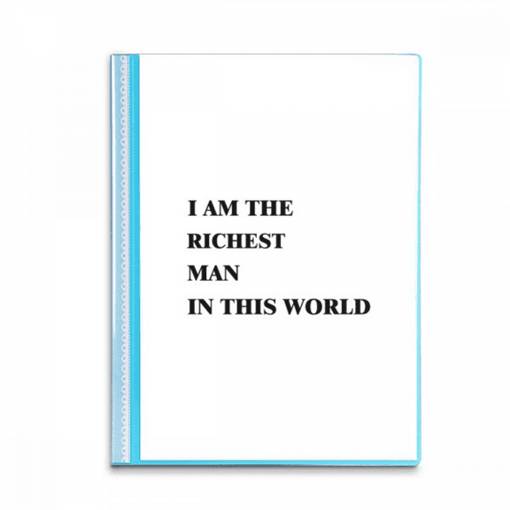 I Am The Richest Man Art Deco Fashion Book Sheet Protectors Portfolio Binder Folder