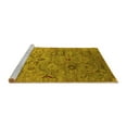 thumbnail image 2 of Ahgly Company Machine Washable Indoor Rectangle Oriental Yellow Industrial Area Rugs, 6' x 9', 2 of 4