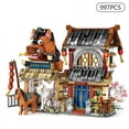 thumbnail image 1 of Street View Series Building Blocks Set, Izakaya Shaved Ice Takoyaki Coffee & Panda Tea House DIY Model, Creative Assembled Scenery Bricks Decor Toy Gift for Kids, 1 of 7