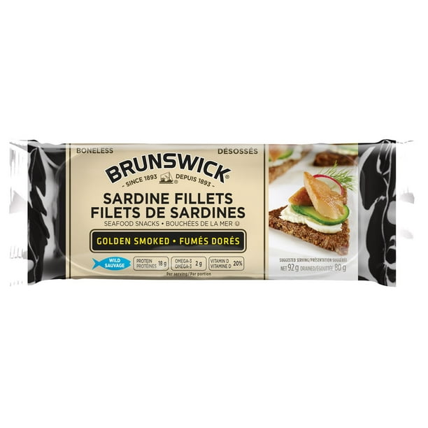 Filets de sardines Brunswick - fumées dorées 92 g