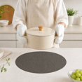 thumbnail image 3 of Unique Bargains 2 Pcs Oval Bamboo-like Texture Placemat Dark Gray, 3 of 5