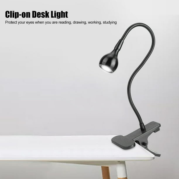 Cergrey LED Table Lamp,USB Flexible Clamp Clip On LED Desk Light Bedside  Night Lamp for Reading Study 