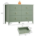 thumbnail image 2 of QinaQin Recessed Patterned Dressing Table for Bedroom, 47.2 Inches Wide, 6 Drawers, Made Of Wood, Modern Style, Suitable for Storage In Living Room, Hallway, Or Entryway, 2 of 8