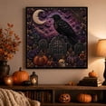 thumbnail image 4 of Halloween Crow Tombstone 3D Pearl Diamond Painting Kit, DIY Special Shape Crystal Diamond Art, Gothic Raven Skull Canvas Set for Holiday Home Decor 25x25cm, 4 of 4