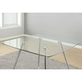 thumbnail image 2 of Monarch Specialties Dining Table, 48" Rectangular, Small, Kitchen, Dining Room, Metal, Tempered Glass, Chrome, Clear, Contemporary, Modern, 2 of 4