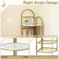thumbnail image 6 of Costway 4-Tier Coat Rack Corner Hall Tree with Shoe Storage Bench 6 Removable Hooks Bedroom White, 6 of 8