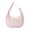 Lotus-pink, variant on Lightweight Nylon Crescent Shoulder Bag Small Quilted Puffer Hobo Purse with Adjustable Strap