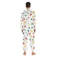 thumbnail image 4 of FORMRS Onesies Pajama for Adults Unisex Hoodie Winter Jumpsuit One Piece Sleepwear, Sizes S-2XL, Retro Shapes, 4 of 7