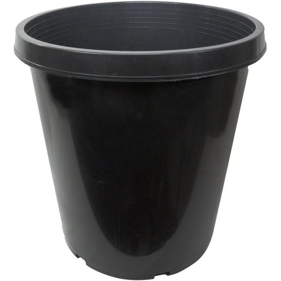 15 Gallon Professional Nursery Pots with Drainage Holes - Heavy Duty Black Plastic Plant Containers for Indoor/Outdoor Growing (5-Pack)