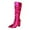Hot Pink, variant on HXWCHs Metallic Women's Mid-Calf Boots for Evening Dress Party Fashion Show Stage Nightclub and Wedding Events 36 Blue