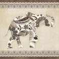 thumbnail image 3 of Gango Home Decor Chic Boho Elephant Wall Art; Two Beige 16x16in Hand-Stretched Canvases, 3 of 6