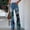 Green, variant on Women'S Jeans Flare Bell Bottom Flare Bell Bottom Lightweight Casual Comfortable Jeans Green L