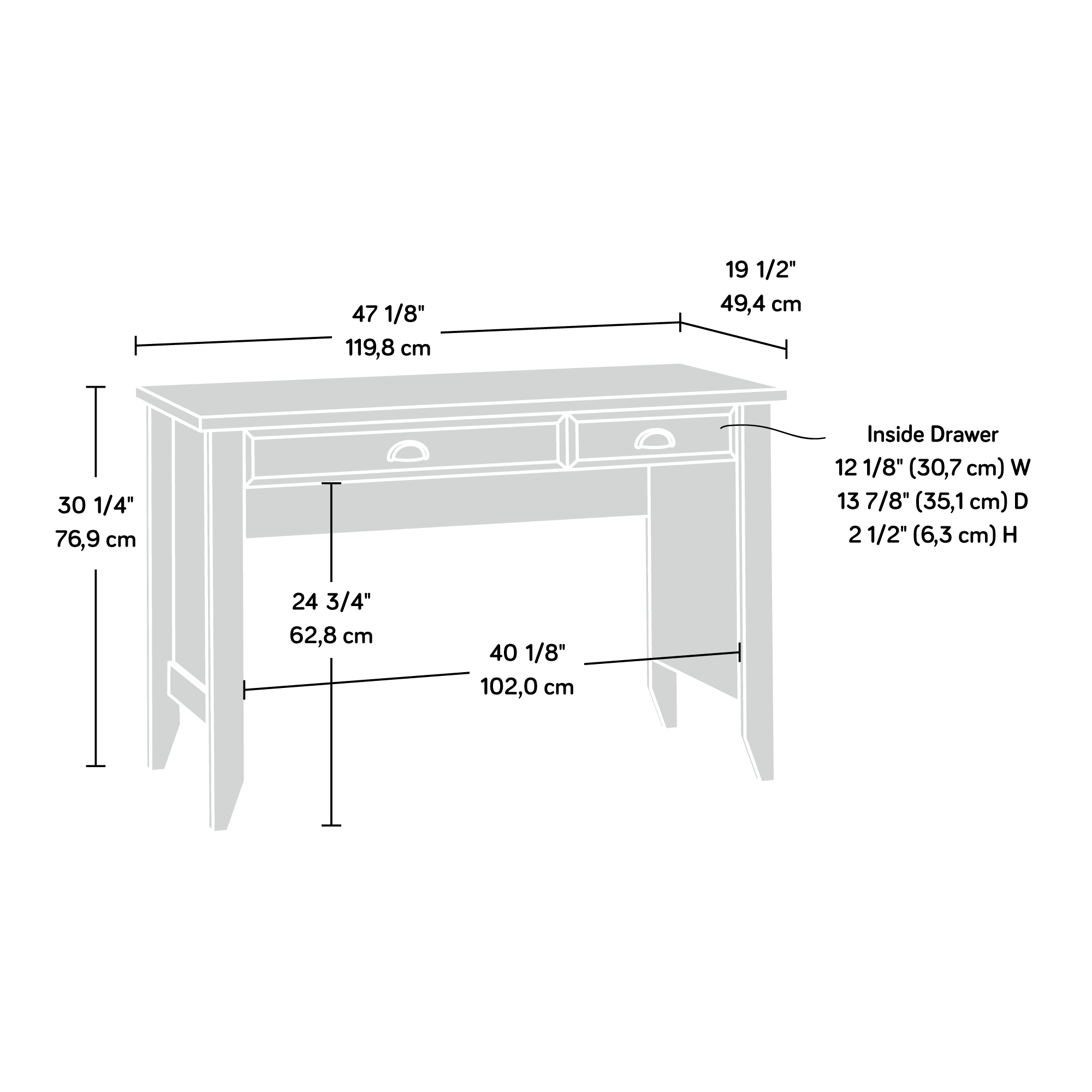 Sauder Shoal Creek Computer Desk Oiled Oak Finish Home Garden