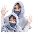 thumbnail image 3 of beishanbush Hats Women's Warm Plush Headgear Cold-proof Face Protection Riding Outdoor Mask Bib Hat Grey, 3 of 5