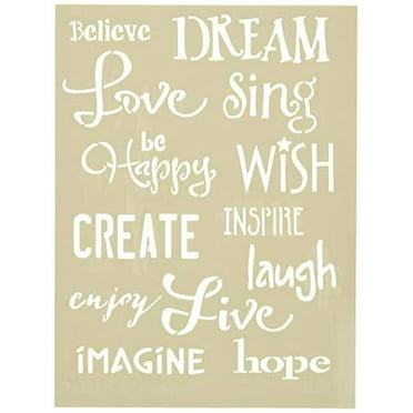 Americana Decor Stencil 6"X8"-Inspiration