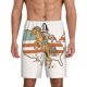 thumbnail image 1 of Balery Vintage Wild West Cowboy Pantalones cortos de pijama de punto de algodón para hombre con cinturilla y bolsillos-X-Large, 1 of 6