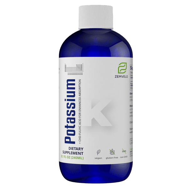 Liquid Ionic Potassium Supplement Natural Electrolyte Support Healthy