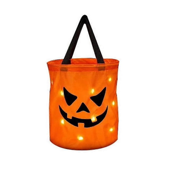 LED Light Halloween Candy Bags, Light Up Halloween Party, Trick Light Up Candy Bags, Multipurpose Reusable Bucket, For Children Halloween Snack Bags A