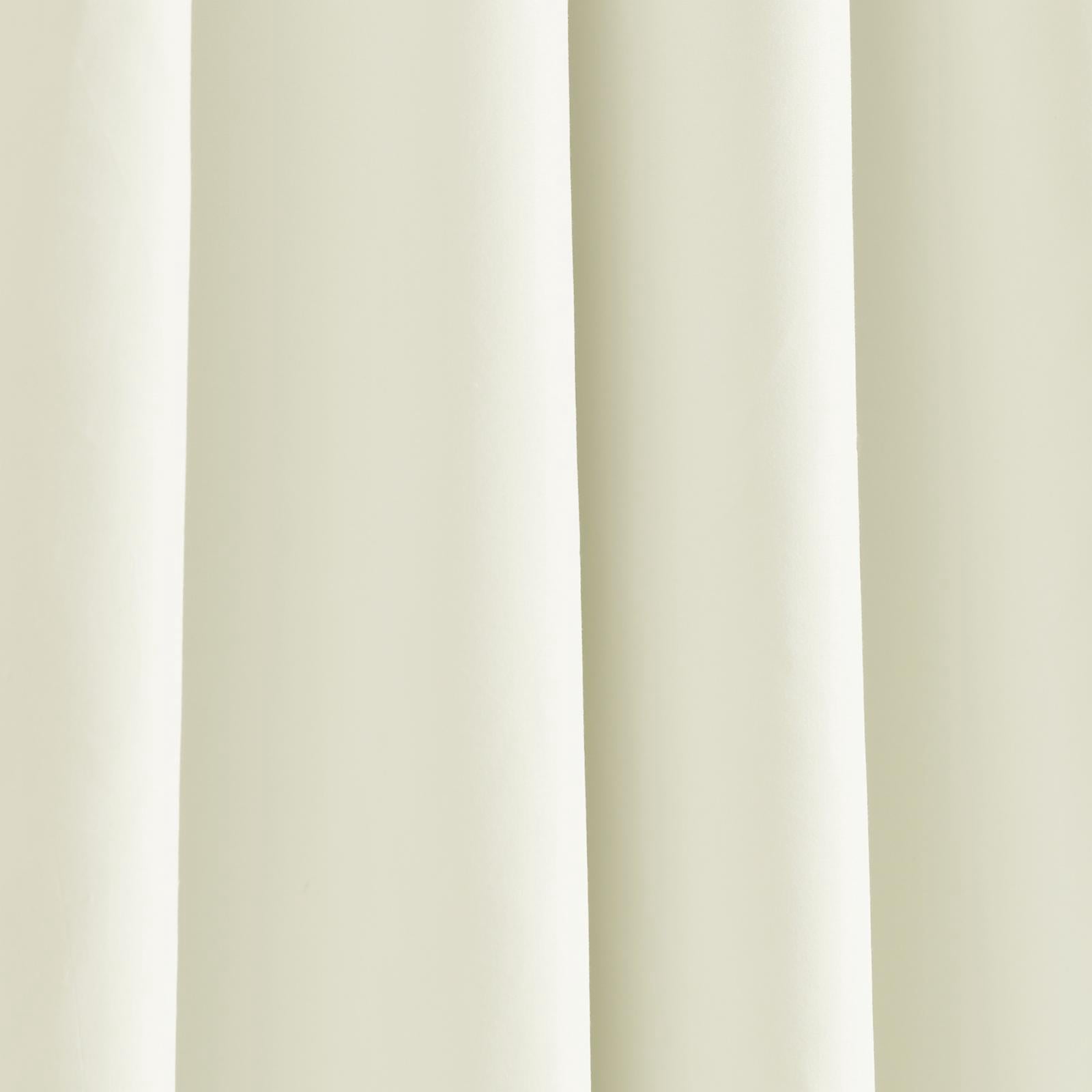 Lush Decor Reyna 100% Microfiber Lined Blackout Ruffled Rod Pocket Window Curtain Panel White Single 54X84