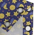 thumbnail image 5 of Ambesonne Cartoon Grommet Curtain, Sleeping Moon at Night Time, 50" x 54", Navy Blue Orange Yellow, 5 of 6