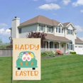 Easter Garden Flags Holiday Party Patio Decorations Hang Bunnies Easter Eggs Linen Flags