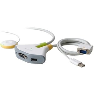 FLIP USB KVM SWITCH W/ 2 COLOR LED INDICATOR