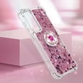 thumbnail image 6 of Phone Case for Samsung Galaxy A35 5G, Galaxy A35 5G Case Glitter Clear TPU Cute Love Moving Quicksand Sparkle Case with Stand Liquid Shockproof Cover for Samsung Galaxy A35 5G Rose Gold YBZ, 6 of 7