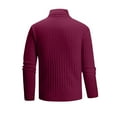 thumbnail image 3 of Domuza Men's Turtleneck Sweater Basic Slim Fit Long Sleeve Ribbed Knitted Sweaters Fall Winter Thermal Casual Stylish Solid Pullover Sweaters Wine XL, 3 of 3