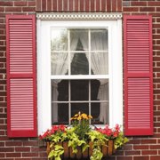 American Wood Co. Exterior Wood Window Shutters Louvered 15"wide x 39