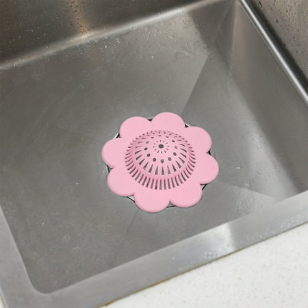 

KIHOUT Deals Drains Protector Flower Shape Drains Hair Catcher Strainer Snare Reusable Plastic Sewer Anti-Clogging Sink Filter