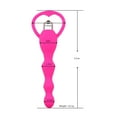 thumbnail image 3 of Vibrating Anal Beads, Waterproof Silicone Butt Plug with Removable Bullet Vibrator 6.69” Total Length, 4.72” Insertable, 3 of 4