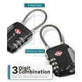 Fosmon TSA Accepted Cable Luggage Locks, (4 Pack) Resettable Easy to