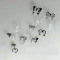 thumbnail image 5 of Pegatinas de pared de mariposas 3D JAMW 36 piezas Blanco y Negro PVC, 5 of 5