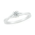 thumbnail image 1 of DGOLD Bague Solitaire pour Femmes en Or Blanc 10kt avec Diamant Rond Blanc (1/5 cttw), 1 of 4